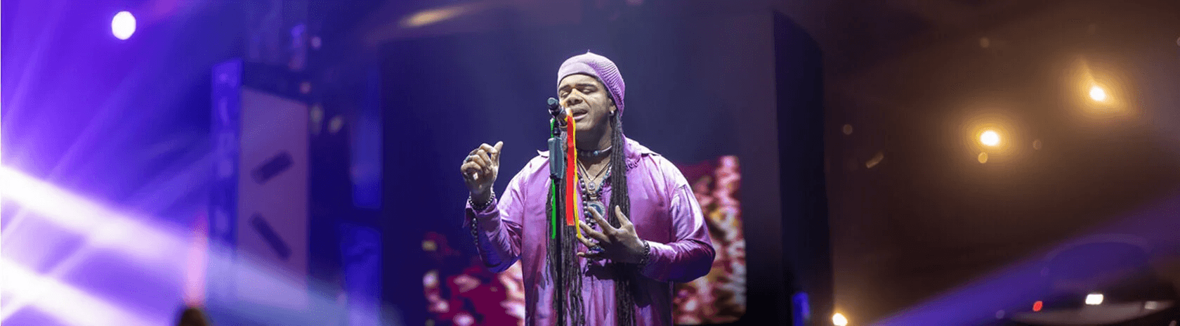 Andru Donalds on stage